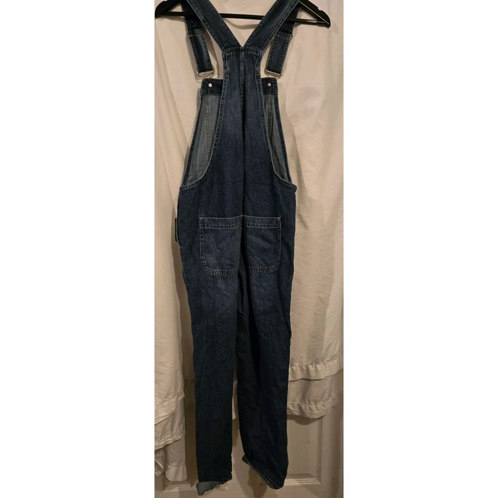 Gap Bib Overalls‎ Womens Size XS Blue Denim Straight Leg Cotton Distressed - Picture 6 of 6